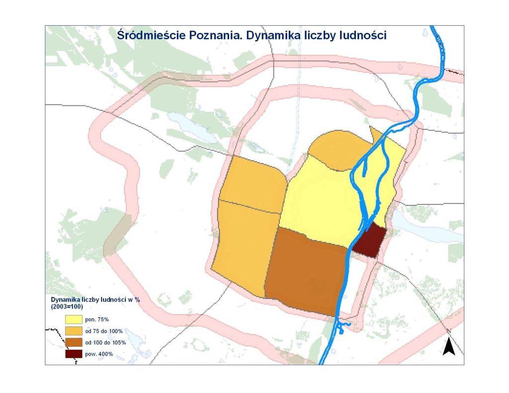 Dynamika rozwoju Śródmieścia * Od 2003 r.