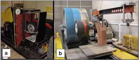 1. LABORATORYJNE BADANIA OPORU TOCZENIA Badania oporu toczenia opon wykonano na dwóch maszynach bieżnych w warunkach laboratoryjnych.