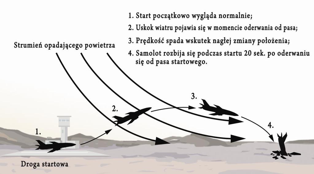 się w powietrze, wszystko wydaje się przebiegać normalnie, ale samolot rozbija się na końcu pasa w 20 sekund po oderwaniu się od ziemi. 11.13.1. Warunki początkowe.