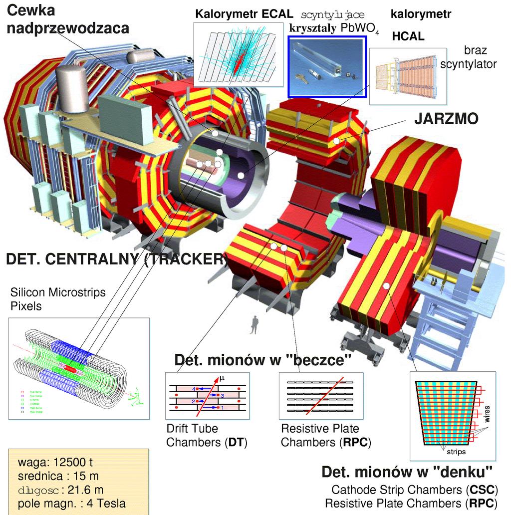 PAN, Tom 48, Zeszyt 2, 2002 Rys. 1 Widok budowanego obecnie detektora Compact Muon Solenoid przy zderzaczu LHC w CERNie 6.2.3.