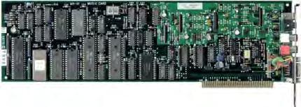 Karty dźwiękowe W 1987 r. powstaje pierwsza karta dźwiękowa firmy AdLib, wyposażona w złącze ISA. Sercem karty był procesor Yamaha YM3812.