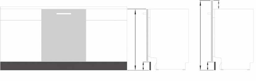 ZMYWARKA W PEŁNI ZABUDOWANA X: Zmywarka do zabudowy, podwyższona 53 Zabudowa kuchenna Drzwi