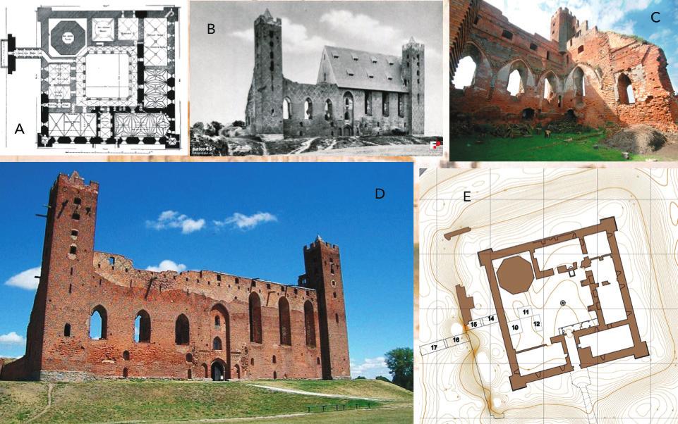 Gród i zamek w państwie krzyżackim... 217 Ryc. 18. Zamek w Radzyniu Chełmińskim. A rekonstrukcja rzutu zamku wysokiego według C.