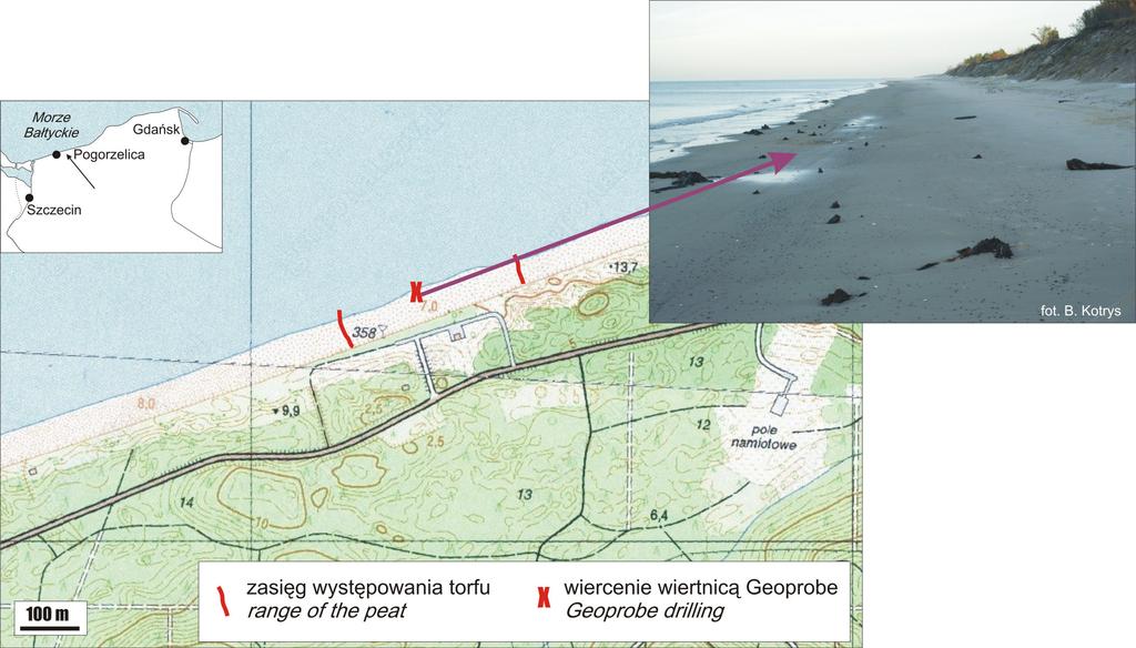 180 Rys. 1. Lokalizacja obszaru badań (źródło mapy topograficznej http://maps.geoportal.gov.pl).