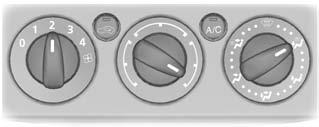 Jeżeli przestawisz przełącznik rozprowadzania powietrza do położenia innego niż A, klimatyzacja A/C pozostanie włączona.