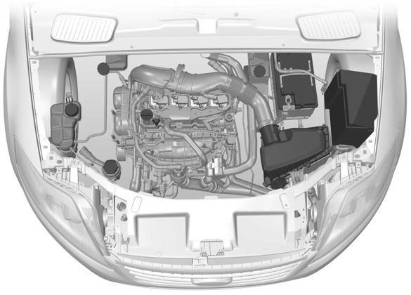 Przeglądy okresowe i obsługa WIDOK OGÓLNY OBSZARU POD POKRYWĄ KOMORY SILNIKA - 1,6 L ECOBOOST SCTI (SIGMA) A B C D E E132430 J I H G F A B C D E F G Zbiornik płynu hamulcowego i sprzęgła