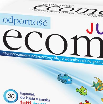 A 0,4 mg witamina D 3 12,5 mcg (500 IU) witamina E 3 mg witamina K2 (MK7) 13 mcg ecomer junior to preparat dla dzieci zawierający w swym składzie cenne alkiloglicerole, kwasy omega-3 i kompleks