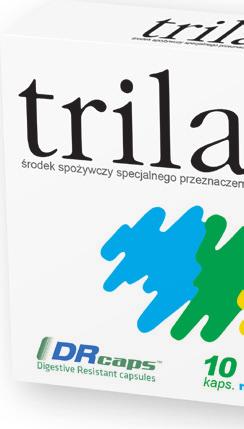 przed działaniem niszczącym kwasów i enzymów trawiennych w żołądku; kapsułki DRcaps TM zapewniają bezpieczne dotarcie szczepów bakterii