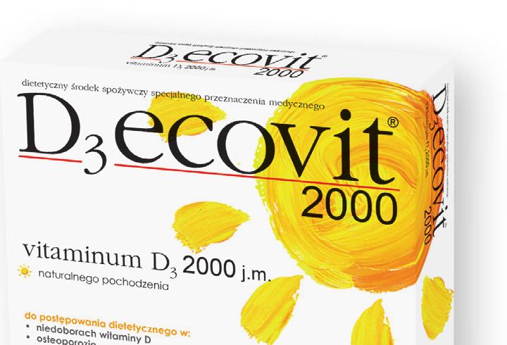 Ddietetyczny środek spożywczy specjalnego przeznaczenia medycznego 3 ecovit 2000 D 3 -ecovit 2000 - dietetyczny środek spożywczy specjalnego przeznaczenia medycznego postać: kapsułki po 60 sztuk w