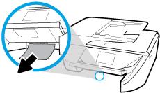 Jeśli znajduje się tam zacięty papier, sięgnij tam, chwyć papier oburącz i pociągnij do siebie.