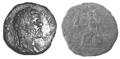 ), sesterc, lata 161-169 (?), Rzym, śr. 33 mm, RIC III 1767 (?). (zdj. 2) Av. Popiersie w draperii w pr., napis otokowy nieczytelny; Rv. Wenus stojąca w l.