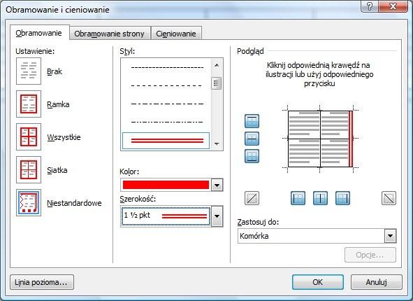 Po ustawieniu kursora na wstawionej tabeli, na wstążce pojawia się nowa grupa zakładek o nazwie Narzędzia tabel. Grupa ta zawiera dwie zakładki: Projektowanie i Układ.