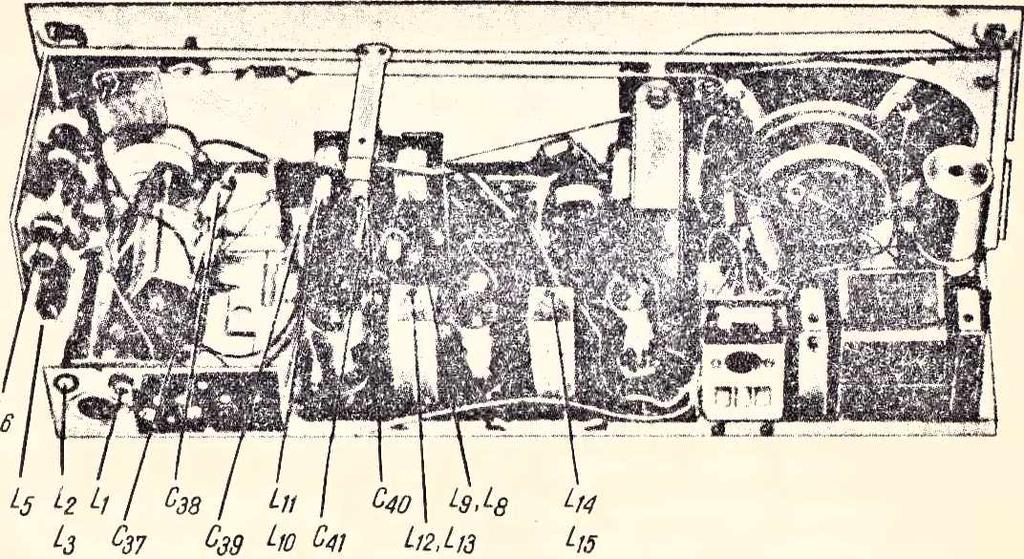 DANE TECHNICZNE Zakresy fal krótkie: 5,9 + 12,2 MHz (50,8-24,6 m) średnie: 525-1605 khz (571,4 + 187 m) długie: 165-285 khz (182(H1053 m) Lampy i ich zastosowanie ECH81 - mieszacz i heterodyna, EBF89