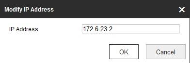 Modyfikowanie adresu IP (1) Kliknij lewym przyciskiem myszy adres IP na liście filtrowania, a następnie kliknij przycisk Modify. (2) Zmień adres IP znajdujący się w polu tekstowym.