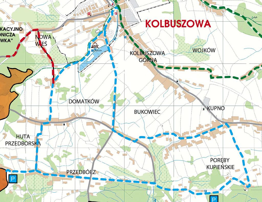 Przedborzu - Malcowie). Trudność trasy: średnia kilka podjazdów, niesprawiających rowerzystom specjalnych kłopotów. Długość trasy: 32,20 km Czas przejazdu: 3 4 godziny.