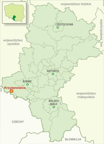 3. Charakterystyka gminy Krzyżanowice 3.1. Położenie i warunki naturalne gminy Krzyżanowice Gmina Krzyżanowice leży w powiecie raciborskim, w południowo-zachodniej części województwa śląskiego.