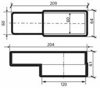 43 SYSTEM WENTYLACYJNY PŁASKI 120x60 I 204x60 KR 20/12/6 nr kat. nazwa produktu wym. mont. op. zb.