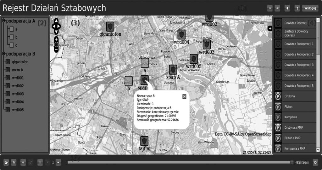 rozmieszczenie wirtualnych zasobów, kontrolowanych ręcznie. Dzięki temu wizualizowane mogą być także te zasoby, których dokładna pozycja nie jest znana.