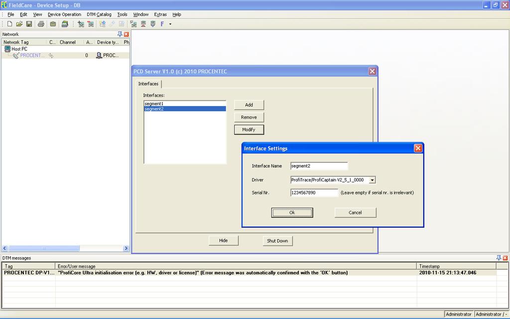 Sterownik komunikacyjny PROCENTEC DP-V1 Master umożliwia jednoczesną komunikację z wieloma interfejsami ProfiCore Ultra