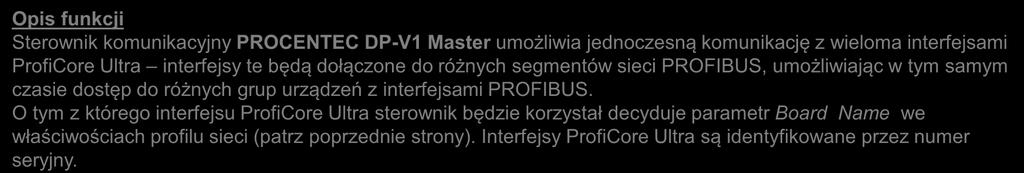 urządzeń z interfejsami PROFIBUS.