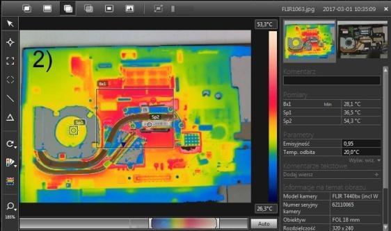 Pozwala ona odczytać emisję elektromagnetyczną fal niewidocznych w zakresie widma spektralnego od 7,5 do 13 μm, w temperaturze od -20 C do 350 C.