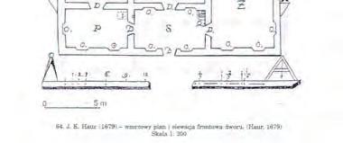 Wzorcowy plan i elewacja frontowa wg Haura, 1679. Fig. 3.