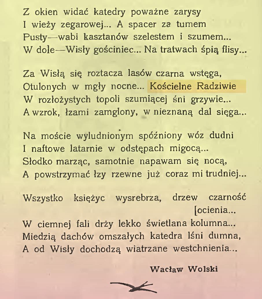 negatywnych składających się na codzienny obraz życia. Specjalnie nie wybierałem informacji, po prostu zbierałem wszystkie mające związki z Radziwiem.