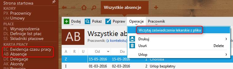 Zmiany w rodzajach umów pracowniczych (PRO) (Gr) W module Konfiguracji w słowniku Rodzaje umów pracowniczych możliwe jest włączenie na nowych umowach pola związanego z Przyczynami uzasadniającymi