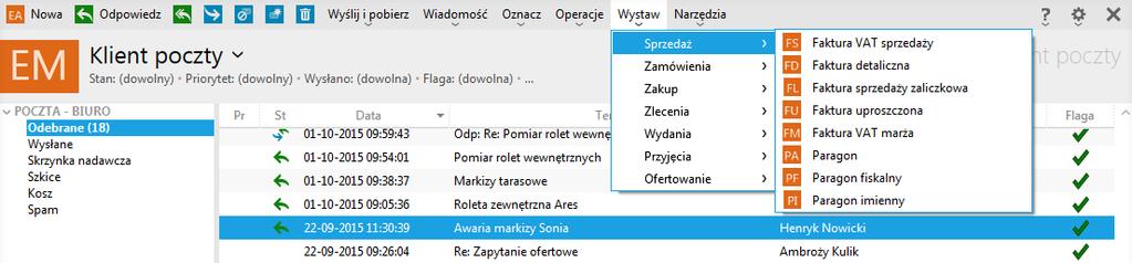 Listy te definiowane są dla każdego użytkownika systemu osobno.