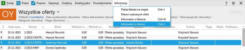 Dlatego też opcje Przenieś wyżej i Przenieś niżej dostępne są dla ofert z przynajmniej trzema wariantami.