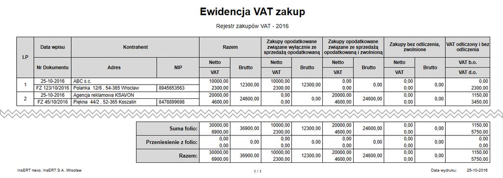 (Ra) Wydruki pomocne będą przede wszystkim dla tych podatników, którzy korzystają z proporcji bazowej (posiadają zakupy z odliczeniem proporcjonalnym) bądź dokonują zakupów na cele mieszane