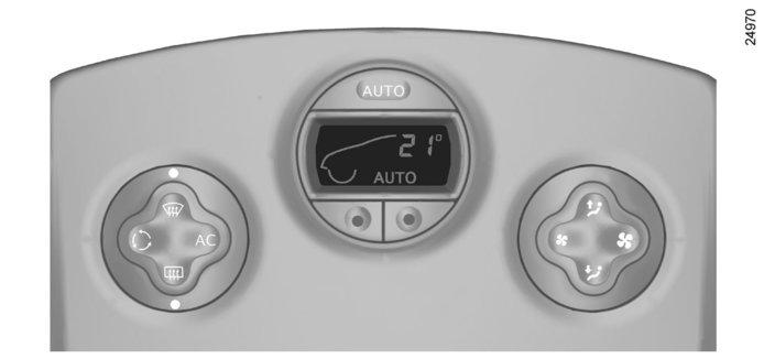 KLIMATYZACJA AUTOMATYCZNA (2/8) 4 6 7 Klimatyzacja automatyczna zapewnia (poza wyjątkowymi warunkami eksploatacji) komfort termiczny w kabinie oraz utrzymanie dobrego poziomu widoczności, przy