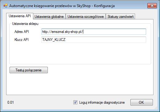 Zaznacz pozycję Autoksięgowanie zamówień w Sky-Shop z listy dostępnych rozszerzeń. 5.