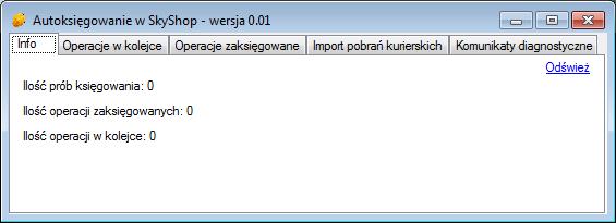 Podgląd działania rozszerzenia W oknie podglądu pluginu możemy śledzić aktywność procesu księgowania w sklepie internetowym.