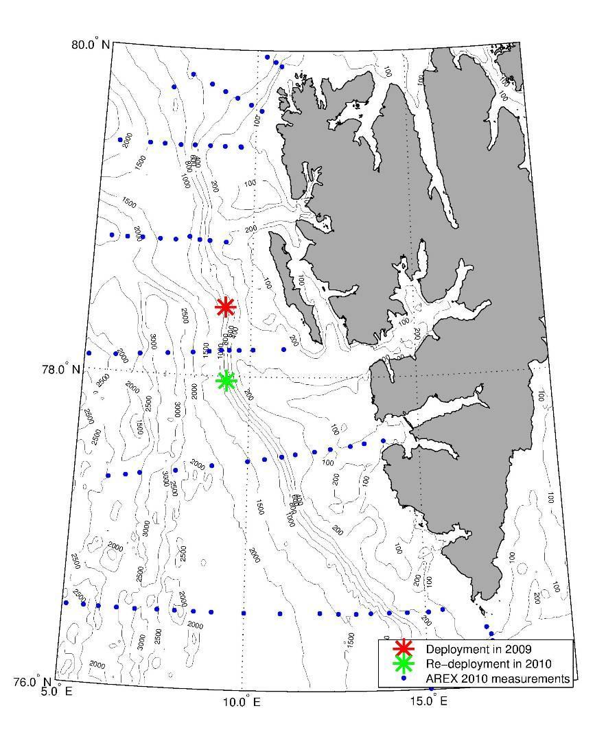 2009 deployment September 16th, 2009 11:22 UTC Geographical location 78 25.808 N, 009 11.