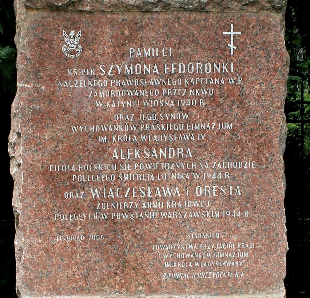 Wiaczesław i Orest Fedorońko Ukraińcy: Wiaczesław i Orest Fedorońko byli Ŝołnierzami Armii Krajowej, zginęli obaj w Powstaniu Warszawskim.