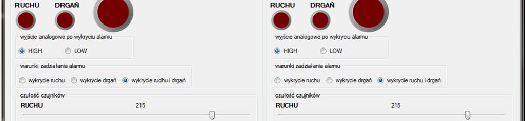 Ustawienie sygnału na wyjściu po wykryciu alarmu. 5. Ustawienie warunków zadziałania alarmu. 6.