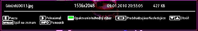 Žlté tlačidlo: Otvorí opravnú ponuku času titulkov. Červené/Zelené: Späť do predchádzajúceho menu.