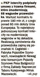 "Nowiny" Stanis³awa Bêben, dyrektor wydzia³u pozyskiwania funduszy w UM. Potrzebne 300 mln to suma koniecznych inwestycji zarówno w tabor, jak i w infrastrukturê.