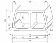 Rozpiętość modularna stropu TERIVA T 4.0/3 1,20 8,60m ze stopniowaniem co 10 cm.