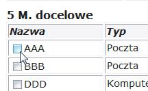 KORZYSTANIE Z FUNKCJI SKANERA SIECIOWEGO - INFORMACJE PODSTAWOWE Edycja i usuwanie zaprogramowanych miejsc docelowych przesyłania Aby edytować lub usuwać zaprogramowane miejsca docelowe, w ramce menu