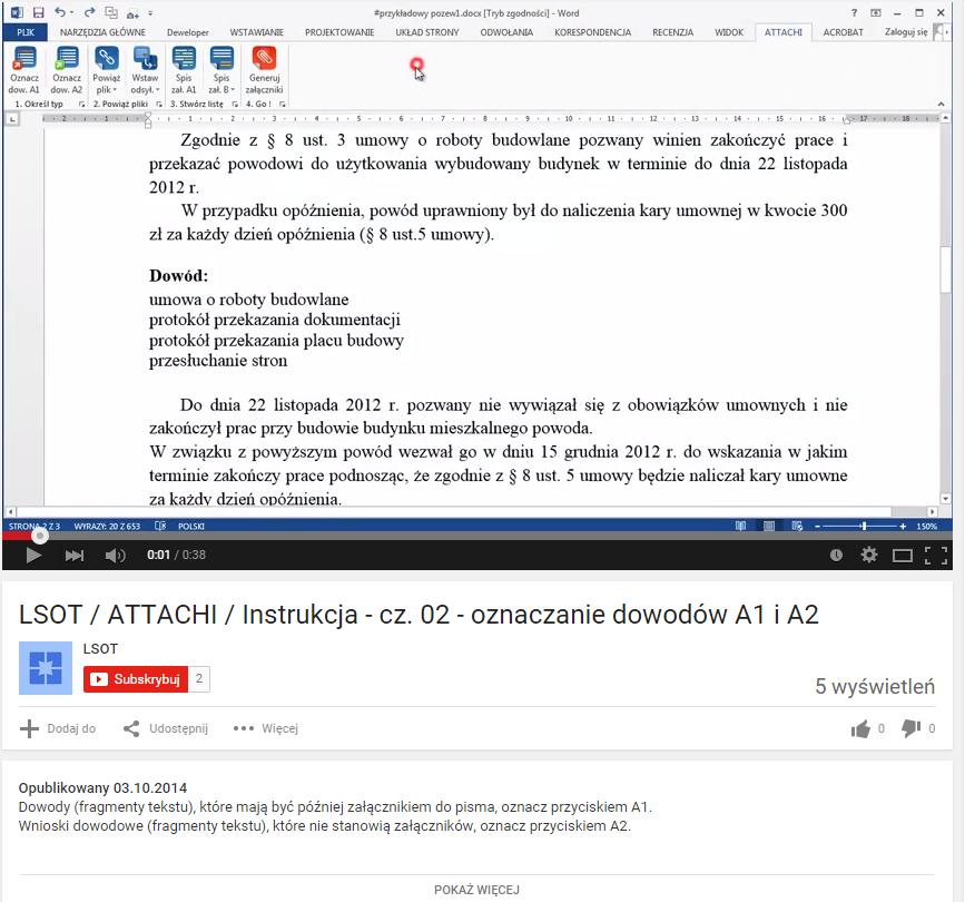 3.2. Klip wideo (38 s.) oznaczanie dowodów Klip wideo (38 s.