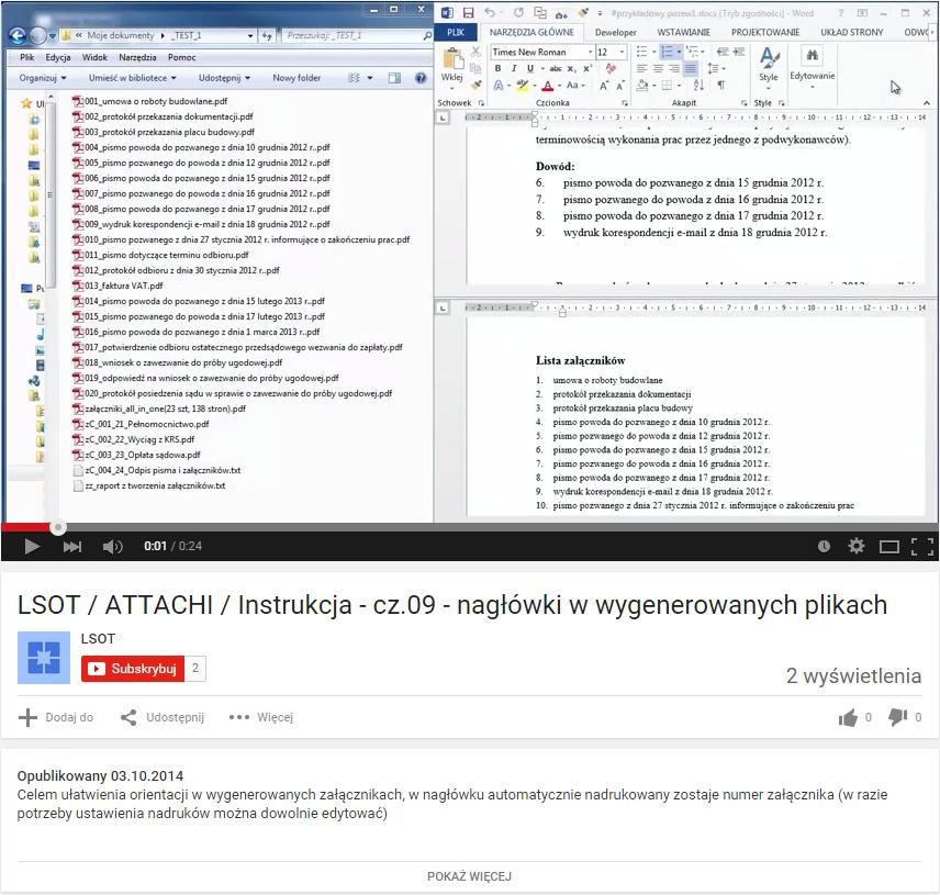 6.3.1.1. Klip wideo (23 s.) nagłówki w wygenerowanych plikach Klip wideo (23 s.) nagłówki w wygenerowanych plikach https://www.youtube.com/watch?v=qngyrxmbc9m https://www.youtube.com/watch?v=qngyrxmbc9m 6.