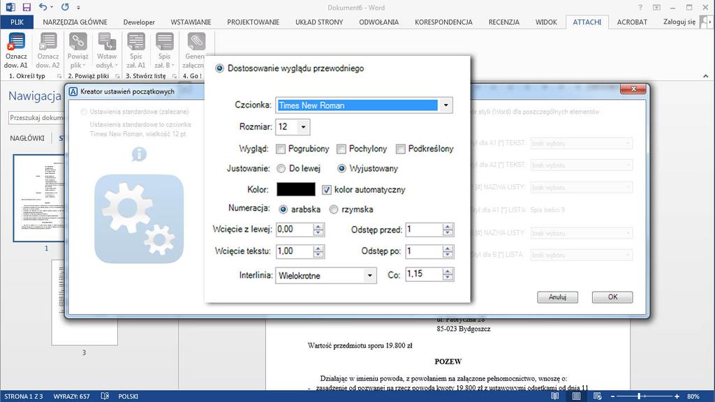 Dostosowanie wyglądu przewodniego 7.1.3.