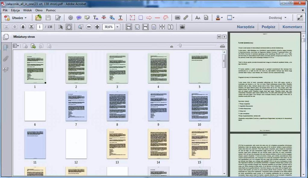 Plik pdf ALL IN ONE. Puste strony stanowią dopełnienie załączników z nieparzystą liczbą stron Teraz możesz wydrukować wszystkie załączniki w odpowiedniej kolejności jednym kliknięciem 3. 10.