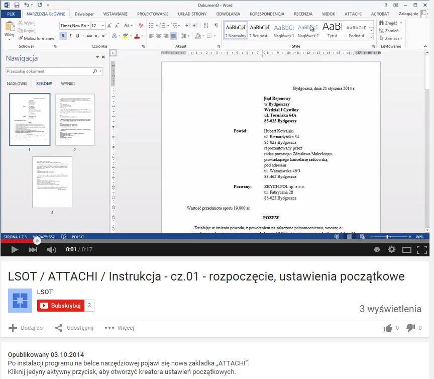 2.2. Klip wideo (17 s) ustawienia początkowe Klip wideo (17 s) ustawienia początkowe