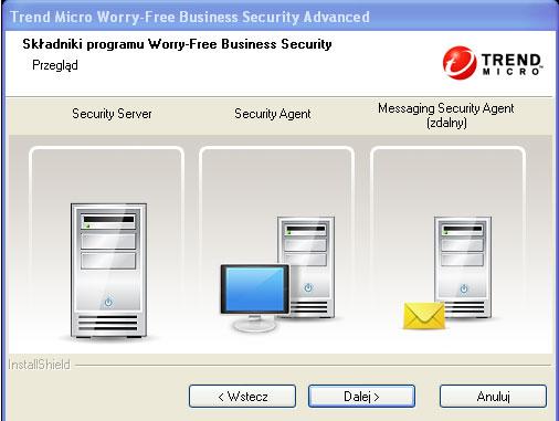 Instalowanie programu Security Server Przegląd programu instalacyjnego Na ekranie Przegląd programu instalacyjnego wyświetlane są składniki wymagające konfiguracji w celu zainstalowania programów