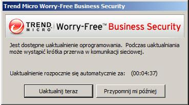 Uaktualnianie programu Security Server i agentów Opcja aktualizacji programu Security Agent Szczegóły Uwaga Opcja Wyłącz aktualizację agenta/programu Security Agent i instalację pakietu hot fix