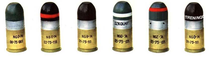 Granat nasadkowy K-CGN ćwiczebny 7. Granat nasadkowy KGN szkolny 8. Nabój dymno błyskowy do K-CGN, CGN, CRG-42 40mm naboje do granatnika wz. 1974 1 2 3 4 5 6 1. 40mm nabój z granatem odłamkowym 2.