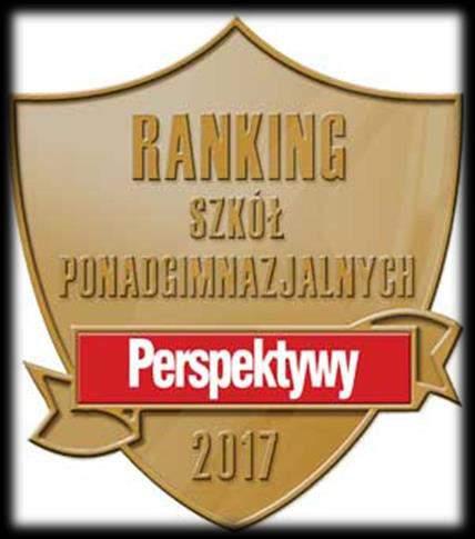 Nasza szkoła ma powody do dumy i radoś i w rankingu szkół Perspektywy - LICEA 2017, nasza szkoła uplasowała się na wysokim 350 miejscu w Polsce, 22 w województwie pomorskim!